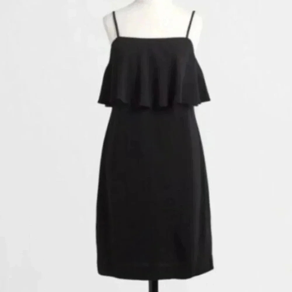 J. Crew Tiered Dress in Pebble Crepe Style # C8852
